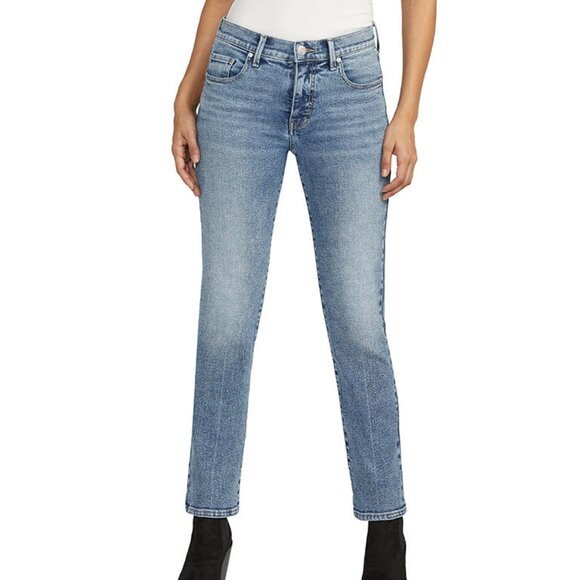 NWT Jag Cassie Slim Fit Mid Rise Jean In Beacon Blue - Picture 1 of 3